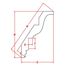 Charleston Saddle-Inset Crown Moulding-ICM
