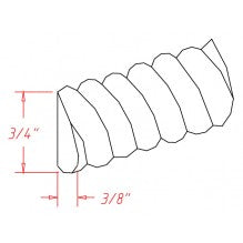 Charleston Saddle-Rope Moulding-ROPE