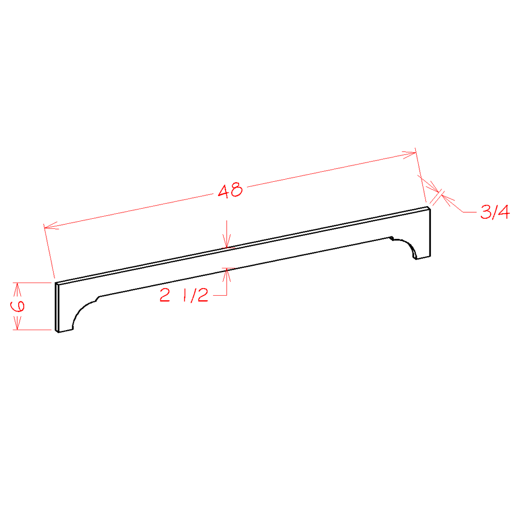 Charleston Antique White- Crown Valance-VACR48