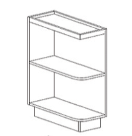 Lancaster White- Base Open End Shelf