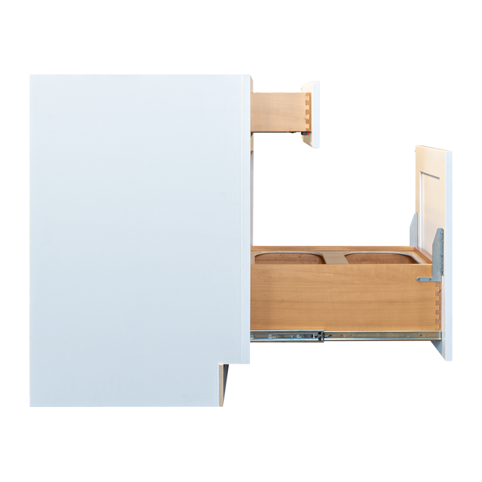 Lancaster Blue- Waste Basket Cabinet