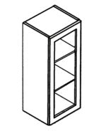 Lancaster Stone Wash- Single Glass Door Wall Cabinet