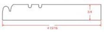 Shaker Cinder-Furniture Base Moulding- FBM