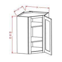 Oxford Toffee- Wall Diagonal Corner Cabinet