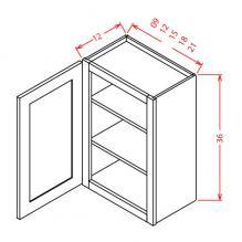 Tahoe White- 36" High Wall Cabinets-Single Door