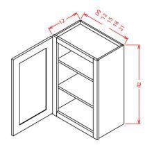 Shaker Dove- 42" High Wall Cabinets-Single Door