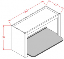 Shaker Antique White- Wall Microwave Shelf Kit