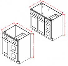 Shaker Honey Vanity Cabinet – RTA Direct