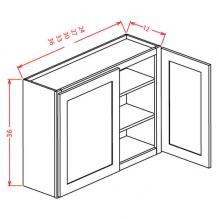 Charleston Antique White- 36" High Wall Cabinets-Double Door