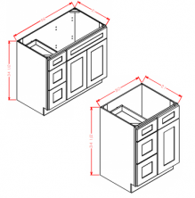 Shaker Honey Vanity Cabinet – RTA Direct