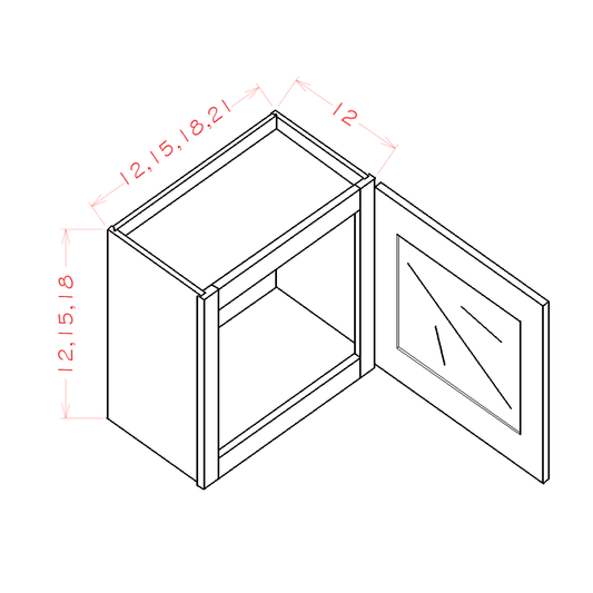 Tahoe White- Single Door Stacker Wall Cabinets