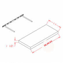 Oxford Toffee- Floating Shelf-FS