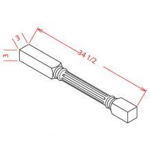 Shaker Black- Fluted Decorative Leg-FLDL