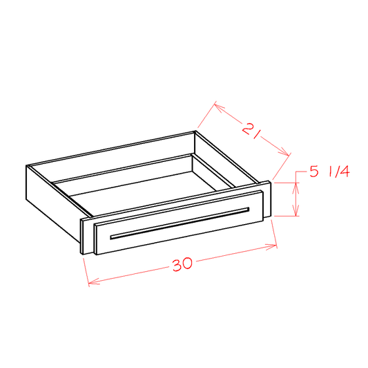 Shaker Dove- Desk Knee Drawer -DKD30