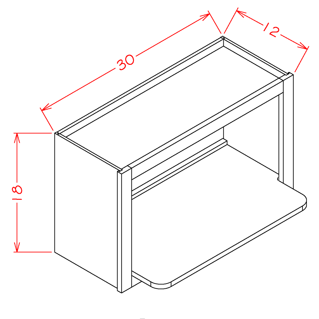 Charleston Saddle - Wall Microwave Cabinet