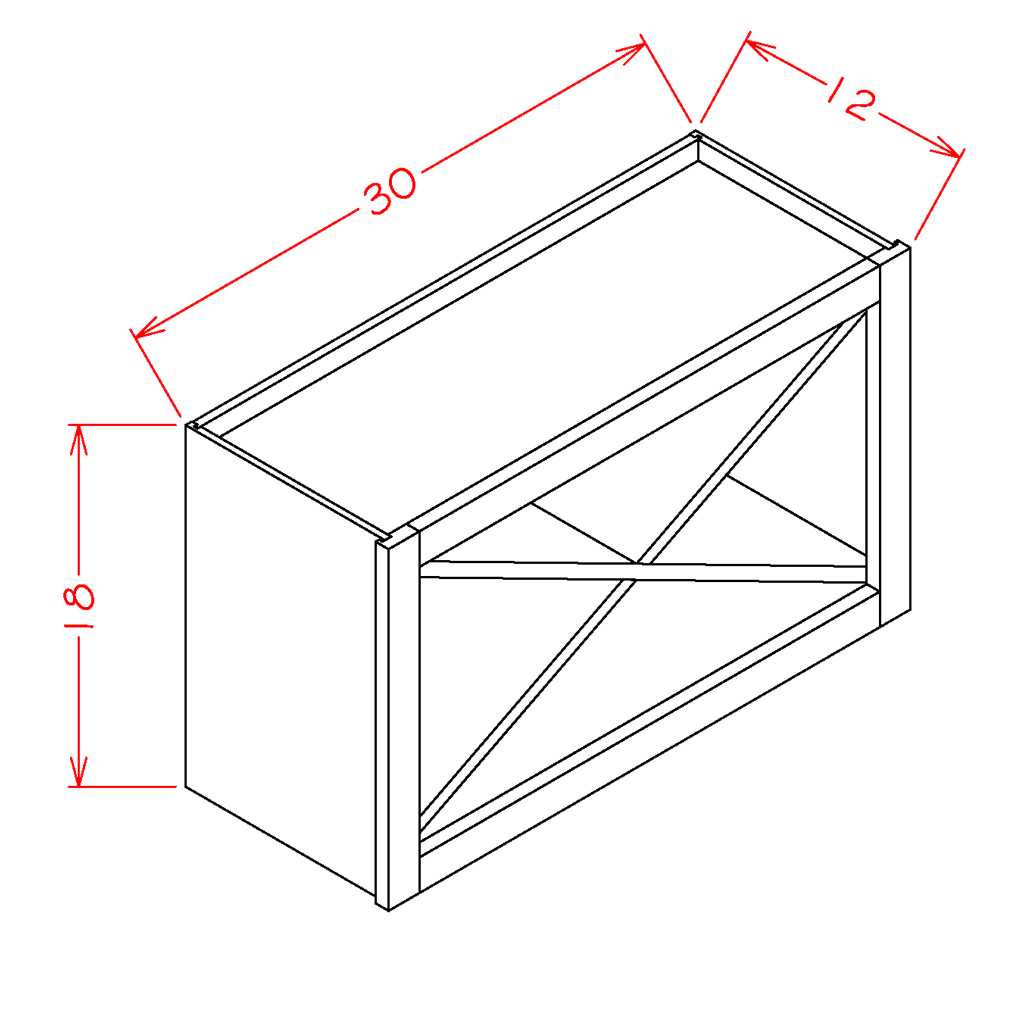 Shaker Cinder Wall Cabinet – RTA Direct