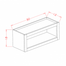 Tahoe White- Wall Open Cabinet