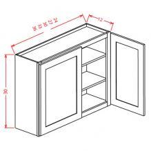 Shaker Antique White- 30" High Wall Cabinets-Double Door