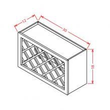 Charleston Saddle - Wall Wine Rack Cabinet