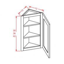 Shaker White- Angle Wall Cabinet