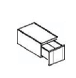 Lancaster White- 4" Knee Drawer