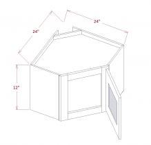 Shaker White- Diagonal Corner Stacker Wall Cabinets