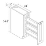 Lancaster Blue- Base Spice Pullout Cabinet