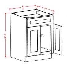 Charleston Saddle- Double Door Single Drawer Bases