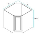 Lancaster Blue- Base Diagonal Corner Cabinet