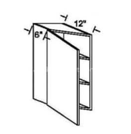 Lancaster Blue- Wall End Angle Cabinet