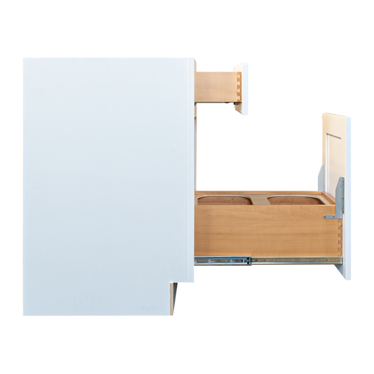 Lancaster White- Waste Basket Cabinet